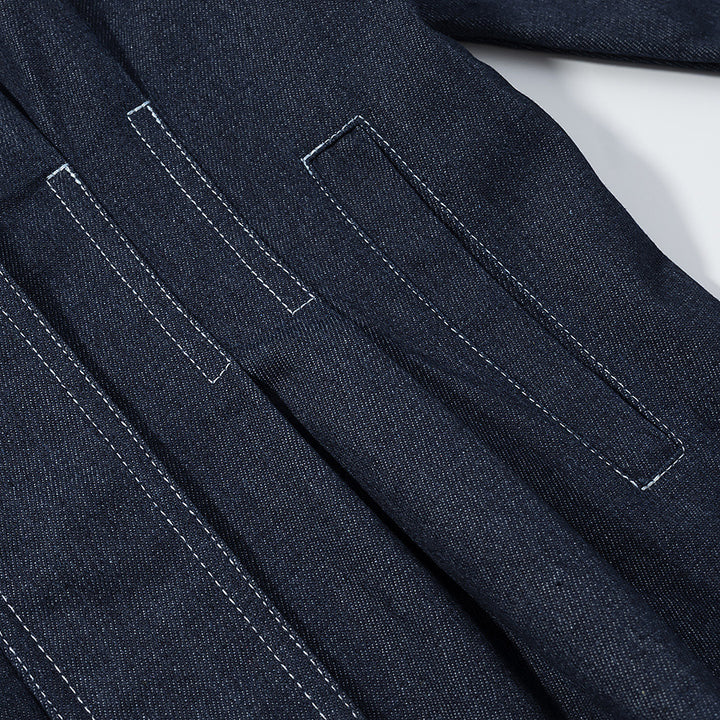 Women's denim jacket with practical patch pockets and modern darts Lune London