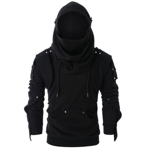 Men's Stylish Hoodie with Innovative Collar and Practical Pockets Lune London