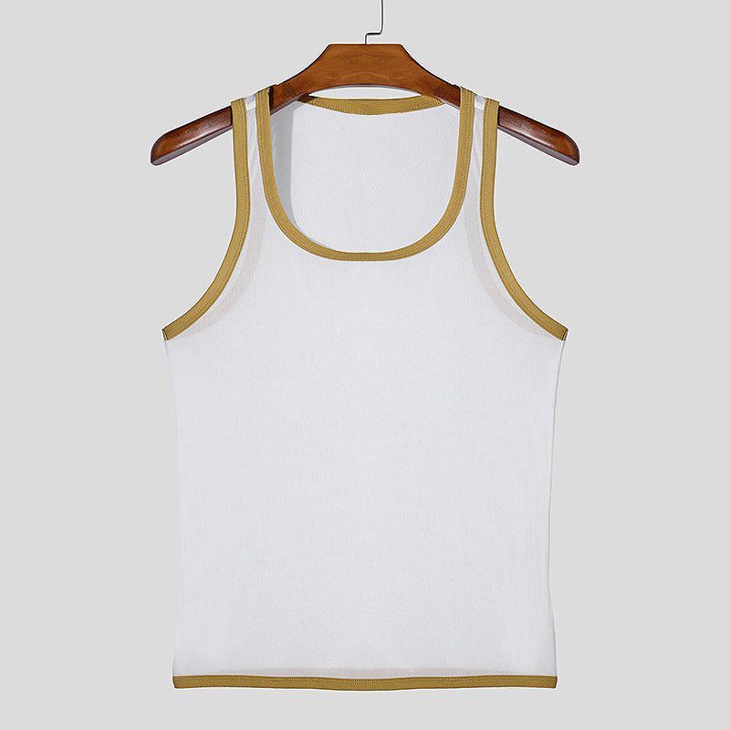 Unisex sports tank top in breathable material and chic racerback design