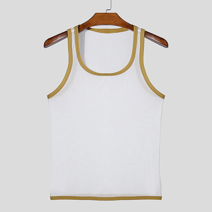 Unisex sports tank top in breathable material and chic racerback design