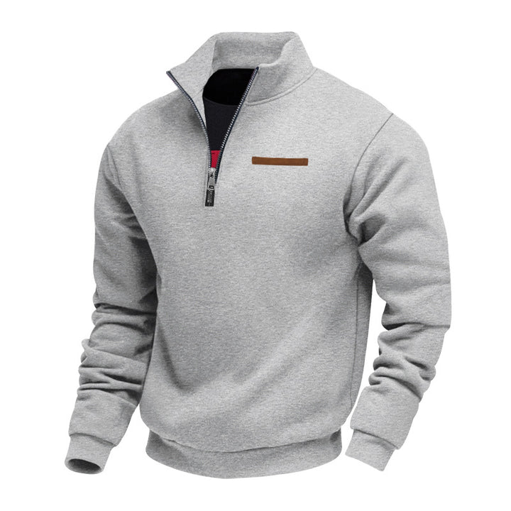 Men's trendy hoodie with half-zip and high-quality details Lune London