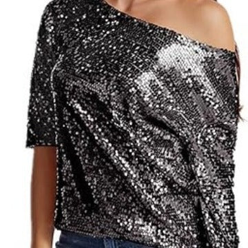 Ladies Sparkling Sequin Blouse Lune London