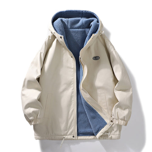 Warm fleece jacket for men with high protective collar Lune London