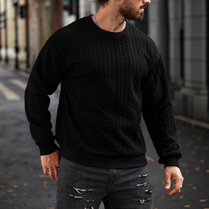 Men's Knit Sweater with Textured Pattern Lune London