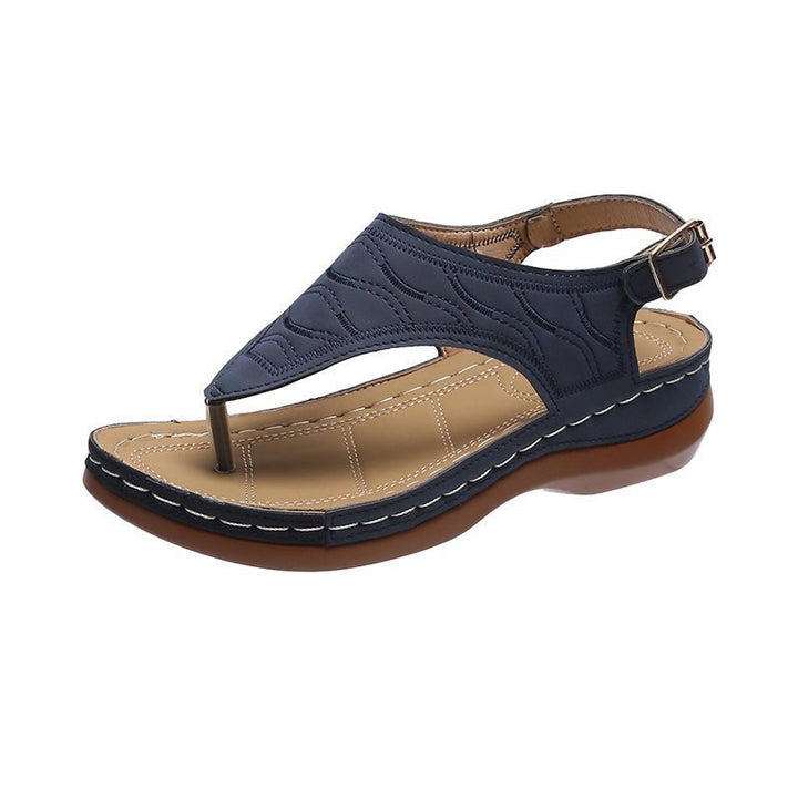Women comfortable strappy sandals with ergonomic sole Lune London