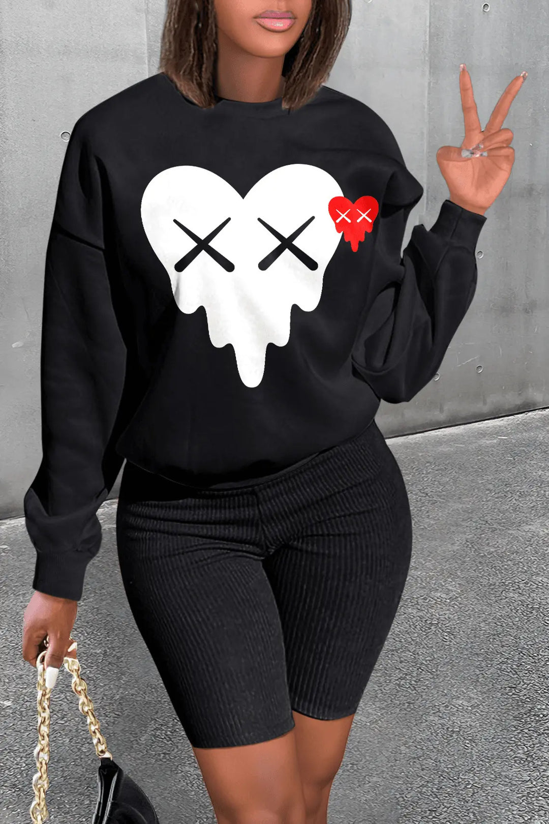 Men's sweatshirt with creative heart graphic Lune London