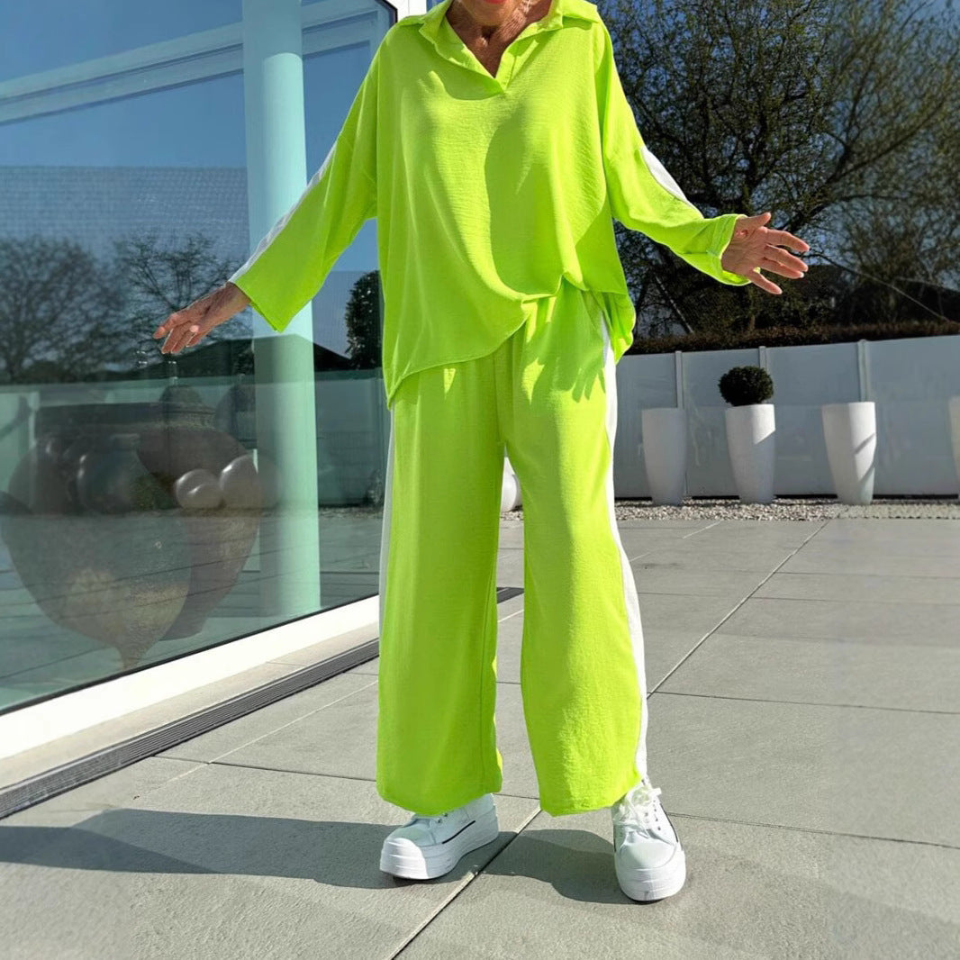 Casual leisure set for ladies with shirt and wide pants Lune London