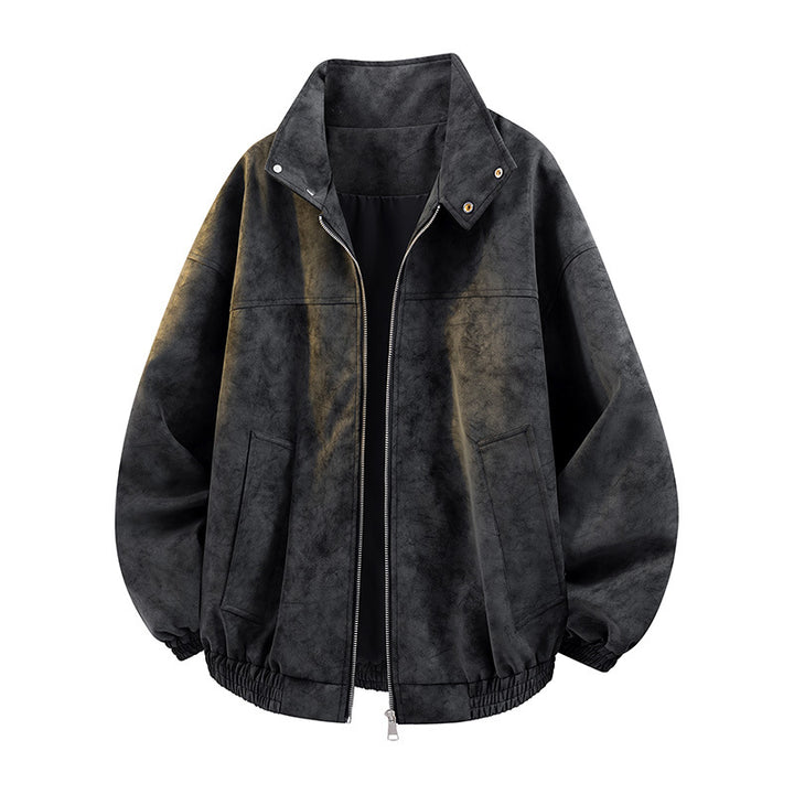 Oversized casual jacket for men with high collar and elastic waist Lune London
