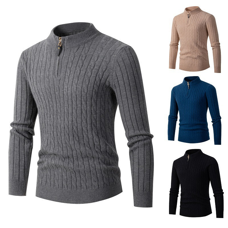 Knitted sweater for men with high collar Lune London