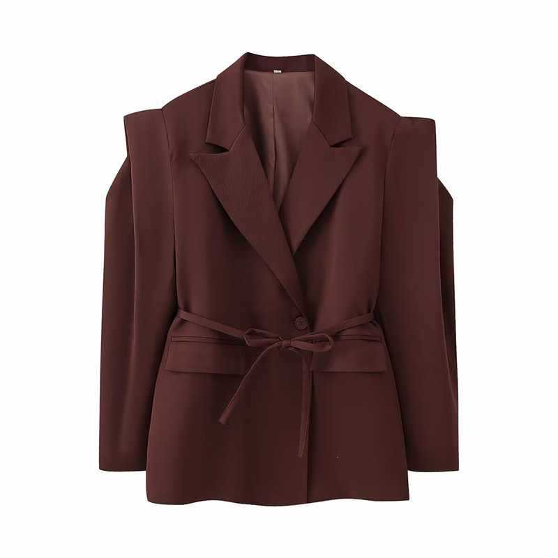 Casual blazer for women with a fitted cut and tie belt Lune London