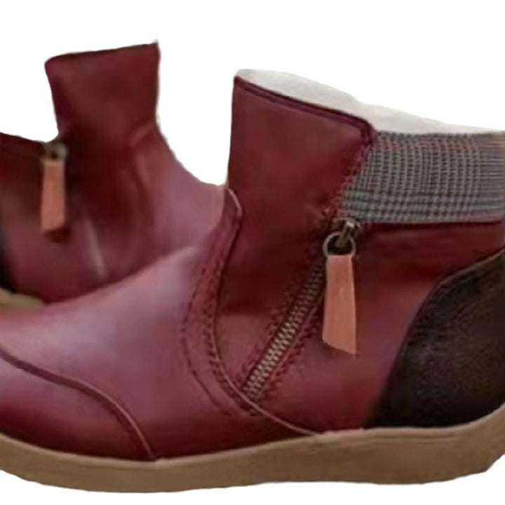 Comfortable women's boots with trendy zipper and ergonomic sole Lune London