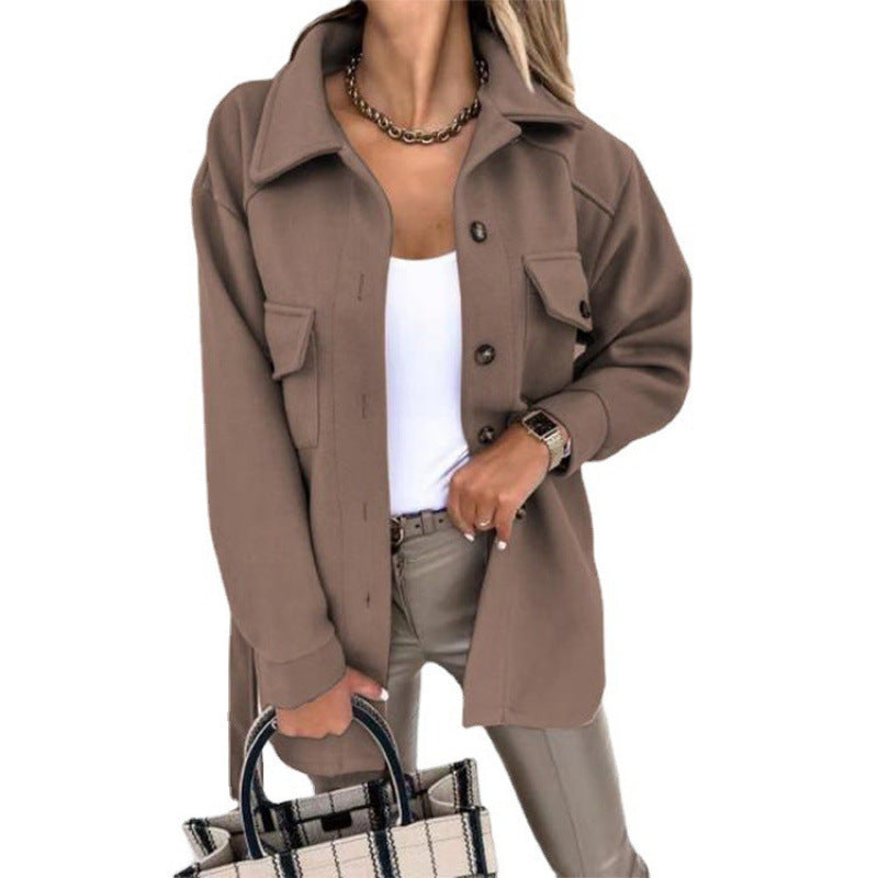 Casual long sleeve jacket for women with pockets Lune London