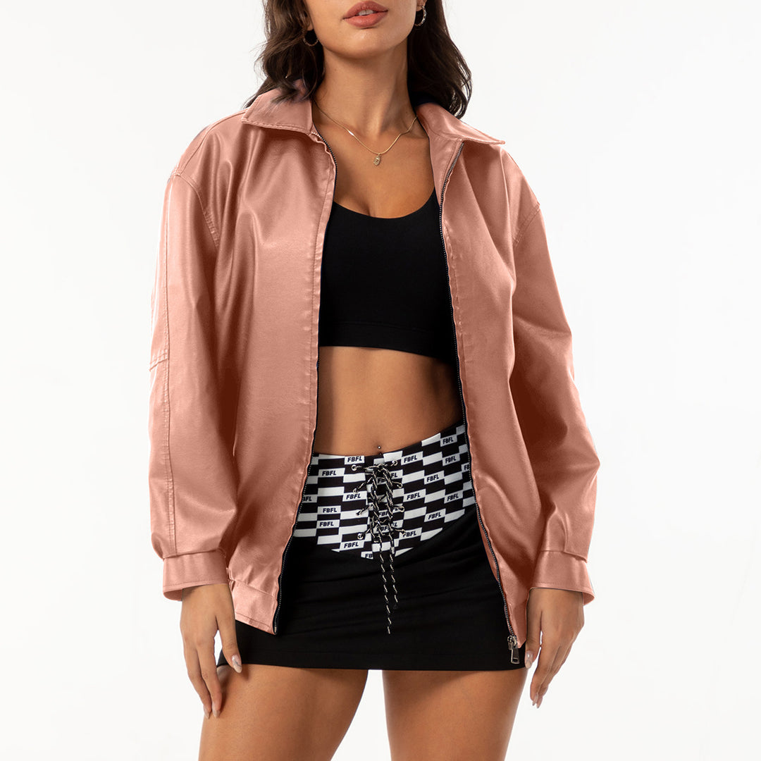 Casual satin jacket for women with a modern cut and practical pockets Lune London