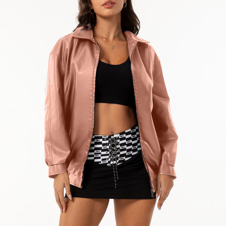 Casual satin jacket for women with a modern cut and practical pockets Lune London