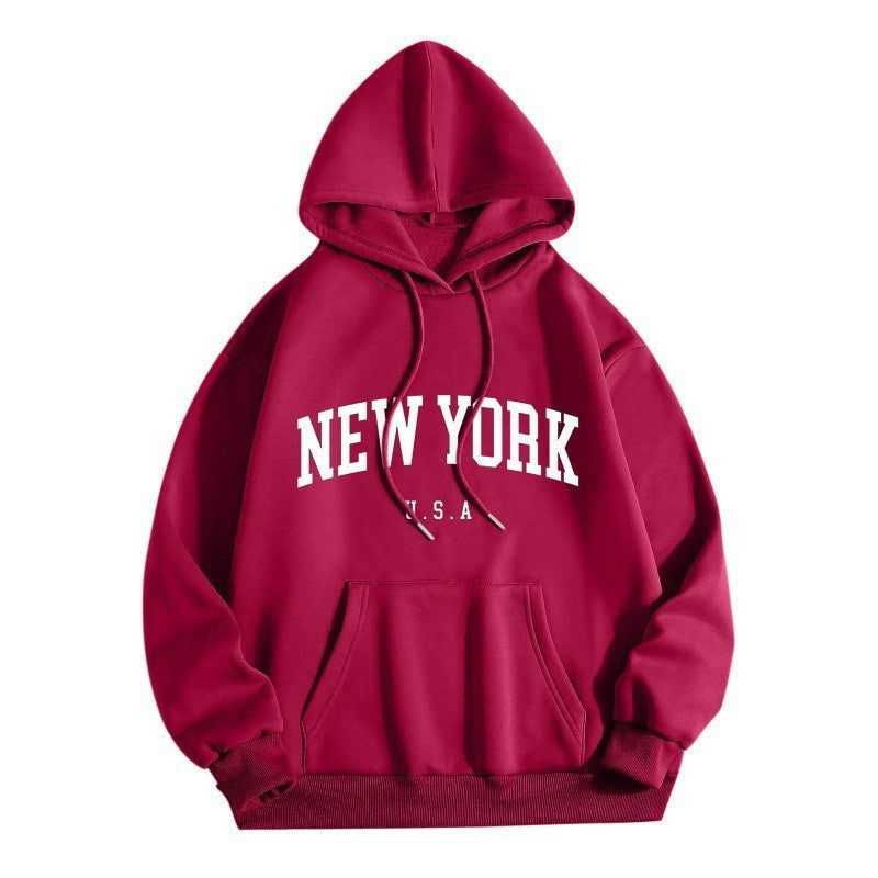 Women's hoodie with stylish New York print Chic & Stil