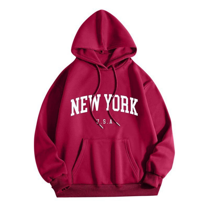 Women's hoodie with stylish New York print Chic & Stil