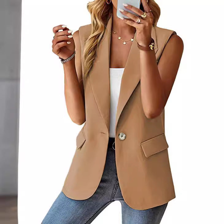 Women Sleeveless Blazer Lune London