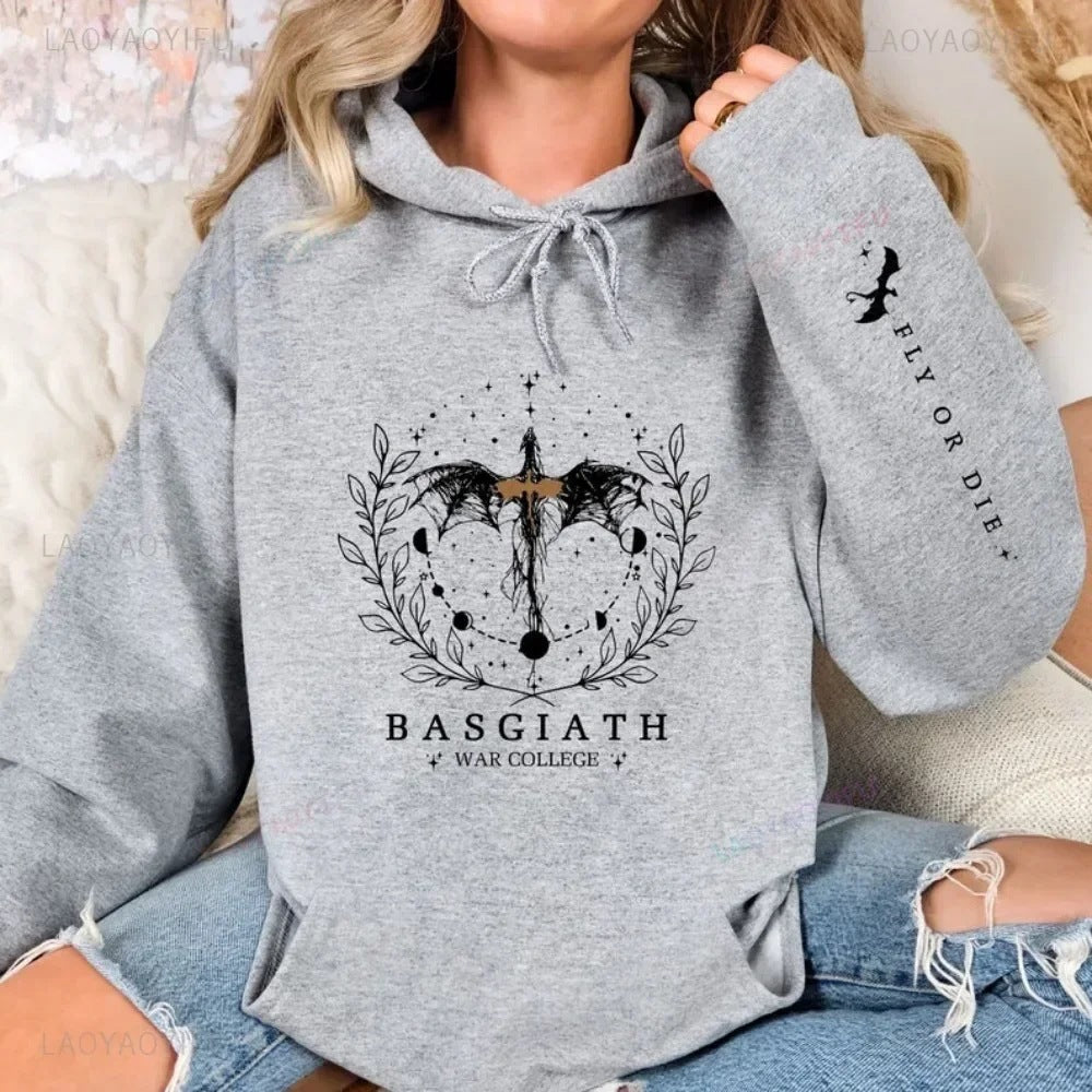 Women's hooded sweatshirt with impressive fantasy design Lune London