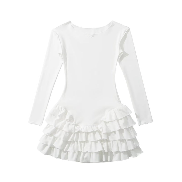 Ballet dress for ladies with ruffled hem and long sleeves Lune London