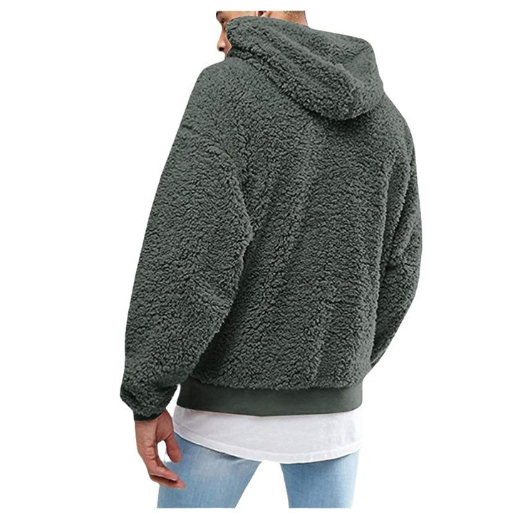 Men's fleece hoodie with high collar Lune London