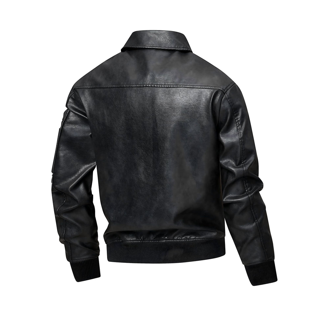Casual faux leather jacket for women with practical pockets Lune London