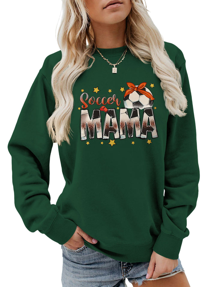 Sweatshirt pour femmes avec imprimé accrocheur "Soccer Mama" et coupe confortable Chic & Stil