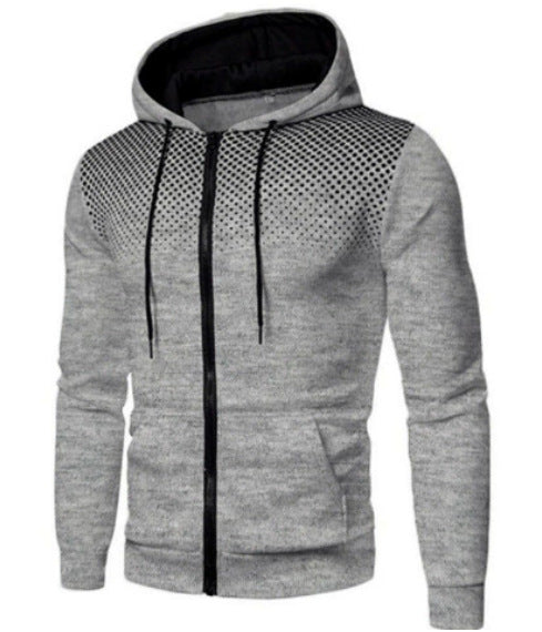 Sporty hooded sweater for men with an innovative structure and practical zip pockets Lune London