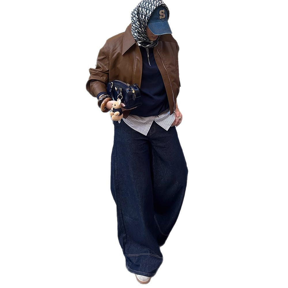 Cropped faux leather jacket for women with a modern style Lune London