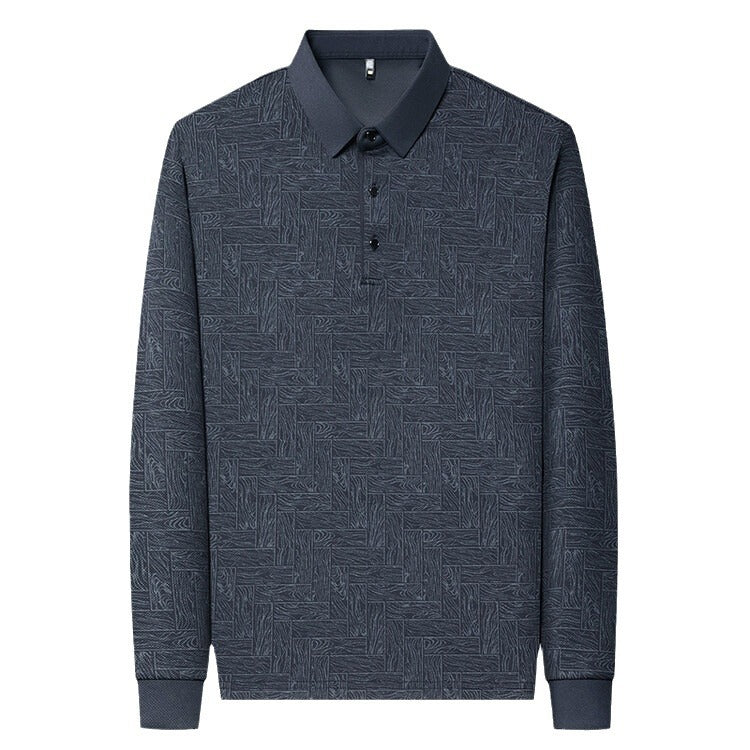 Elegant men's long sleeve shirt with textured design Lune London
