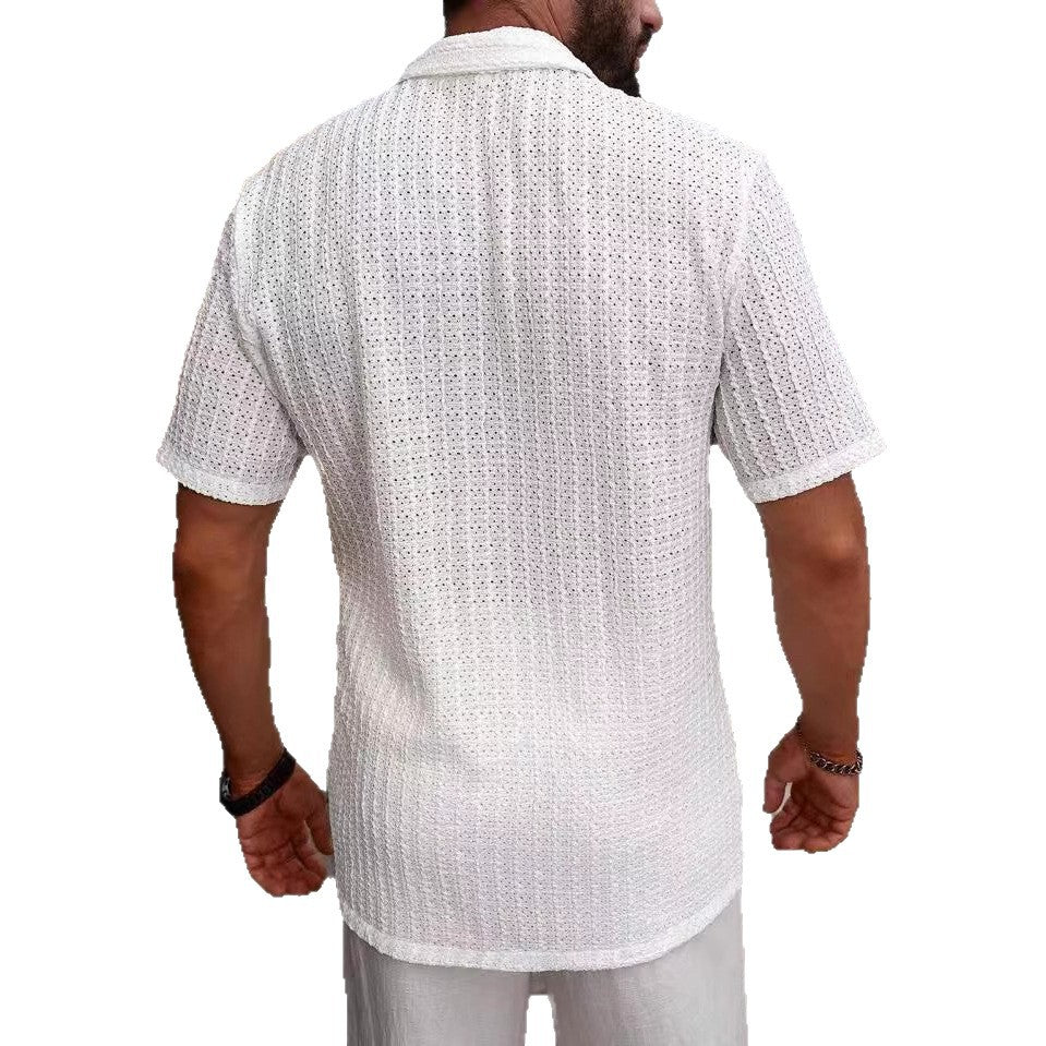Casual short-sleeve shirt structured for men Lune London