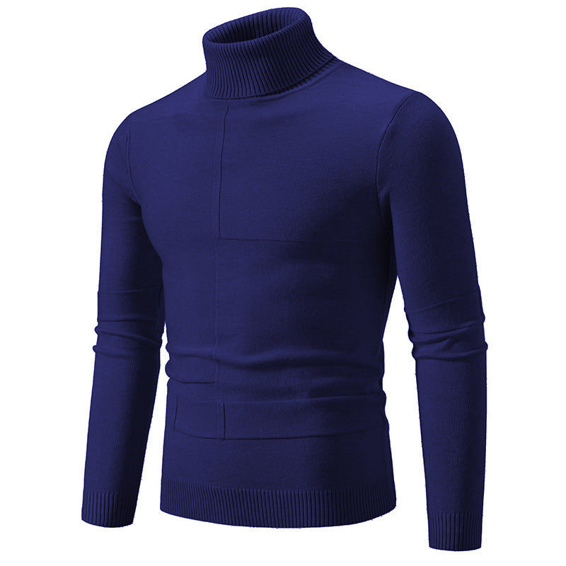 Elegant turtleneck sweater for men with a modern cable pattern Lune London