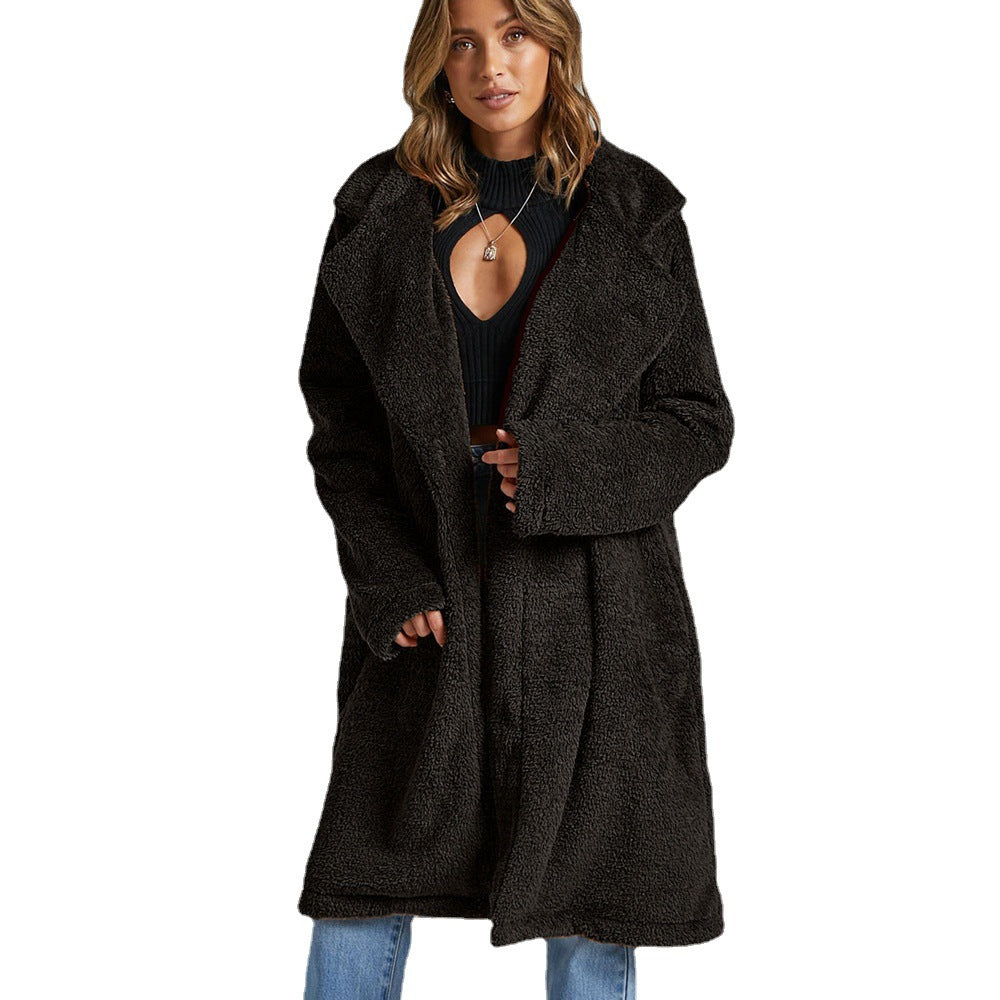 Ladies Long Chic Fleece Jacket