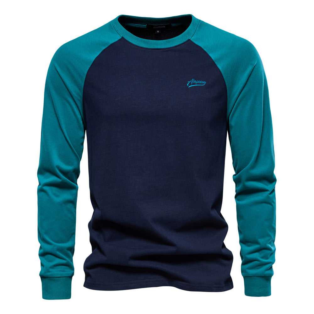 Men's Long Sleeve Shirt with Modern Contrast Design and Comfortable Fit Lune London