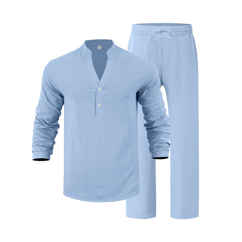 Men's leisure set with long sleeve shirt and comfortable joggers Lune London