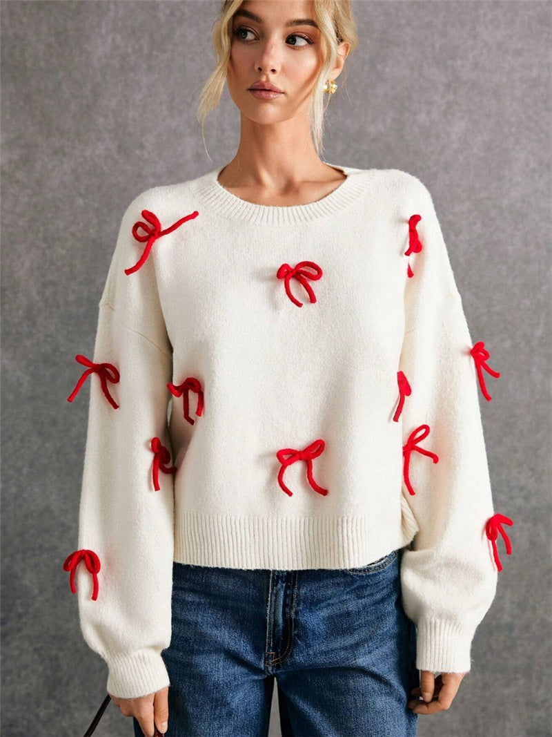 Women's sweater with decorative knot elements and a modern cut Lune London