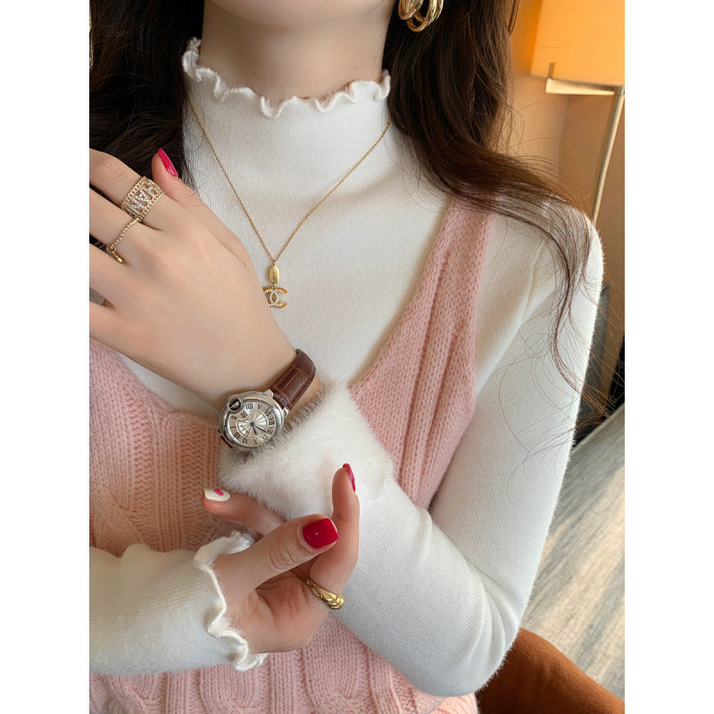 Chemise à manches longues pour femmes avec ourlet drapé élégant Chic & Stil