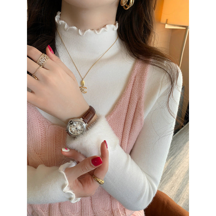 Chemise à manches longues pour femmes avec ourlet drapé élégant Chic & Stil