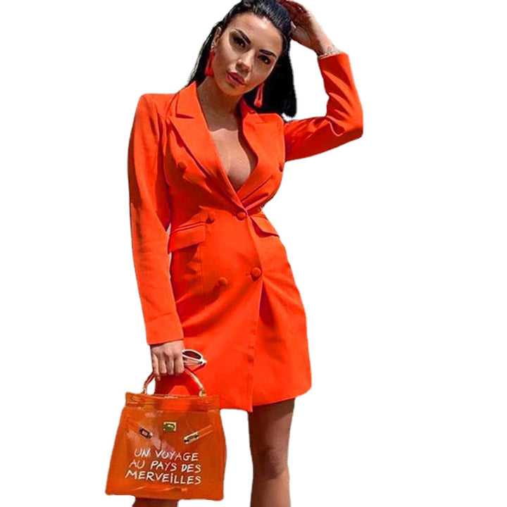 Blazer dress for women with double-breasted buttons and elegant silhouette Lune London
