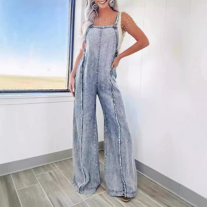 Ladies Wide Chic and Stylish Dungarees