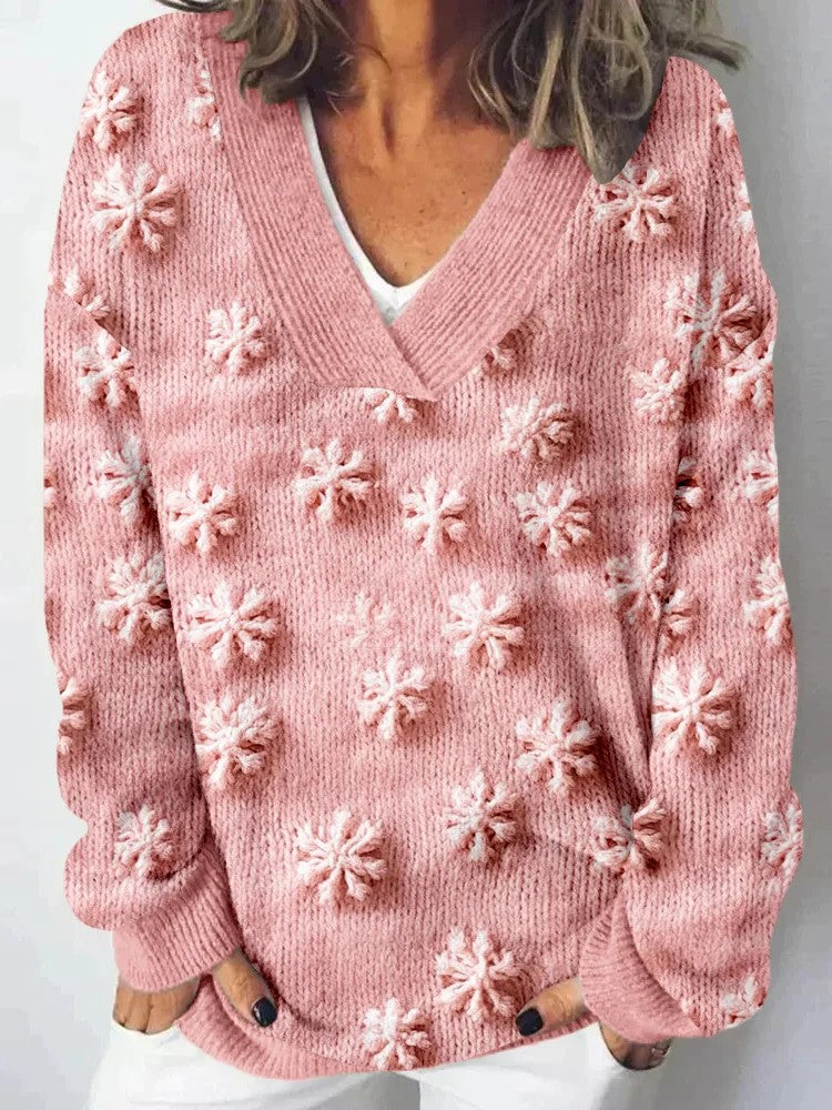 Pull en tricot pour femmes avec motif paysage élaboré Chic & Stil