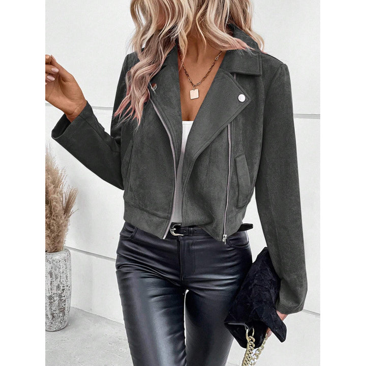 Veste courte en daim pour femmes Chic & Stil