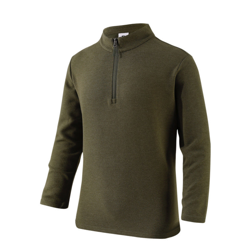 Pull Freizeit pour hommes avec col montant et fermeture éclair Lune London