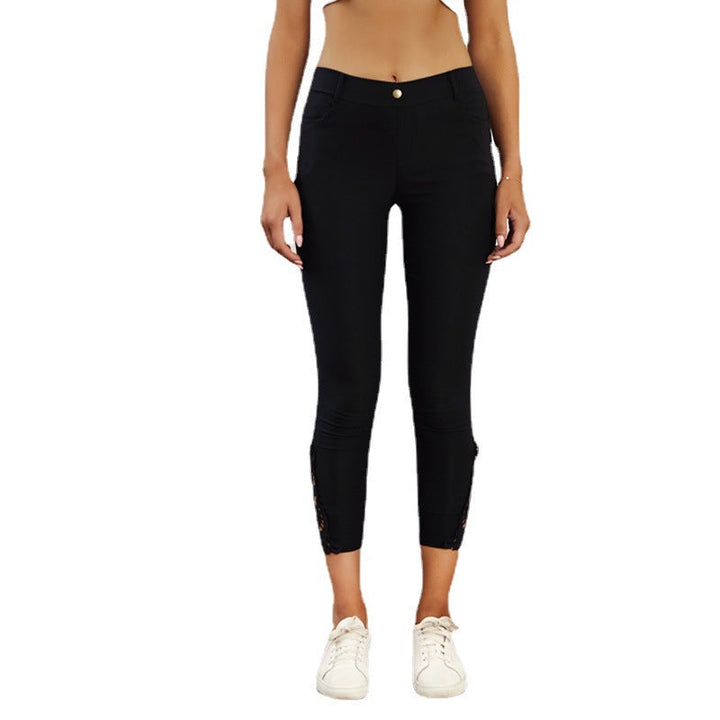 Women's Fashion Leggings with Lace Decorations Lune London