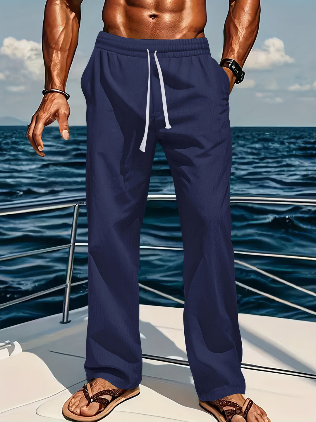 Men's comfortable leisure pants with elastic waist Chic & Stil