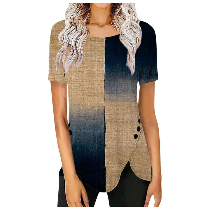 Women's blouse with a floral design and an asymmetrical hem Lune London