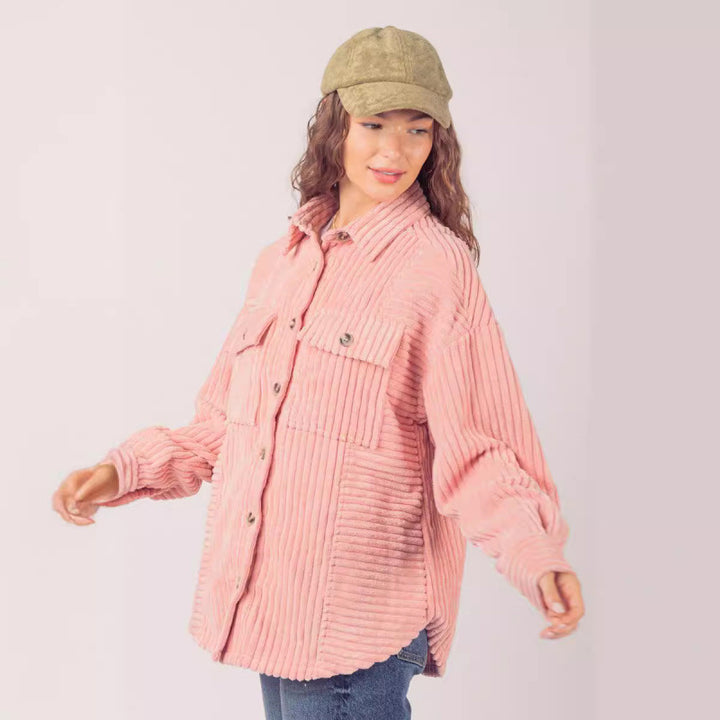 Casual corduroy jacket for women with practical pockets Lune London