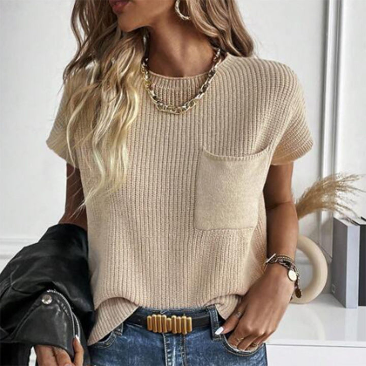 Knitted tank top for women with pockets Lune London