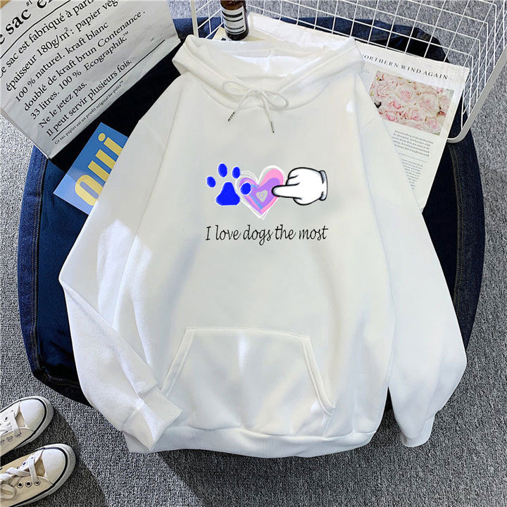 Women Hoodie with Loving Dog Design Chic & Stil