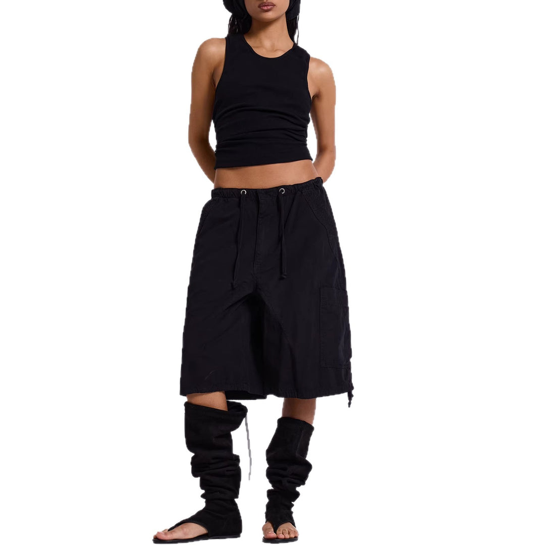 Women's casual short cargo shorts with adjustable waistband and practical pockets Lune London
