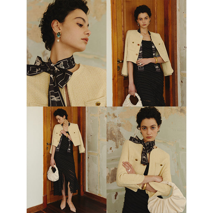 Women's Elegant Jacket with Button Details and Practical Pockets Chic & Stil